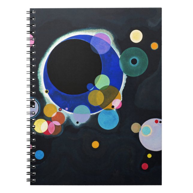 Caderno Espiral Trabalho de arte de Vários Círculos do Kandinsky (Frente)