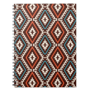 Caderno Espiral Traço de Na moda de Moda Geométrica Padrão