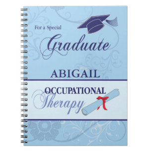 Caderno Espiral Traços Azuis De Graduação, Presente Vertical