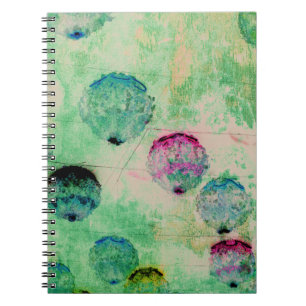 Caderno Espiral Traços de escovas, rupias, de arte digital