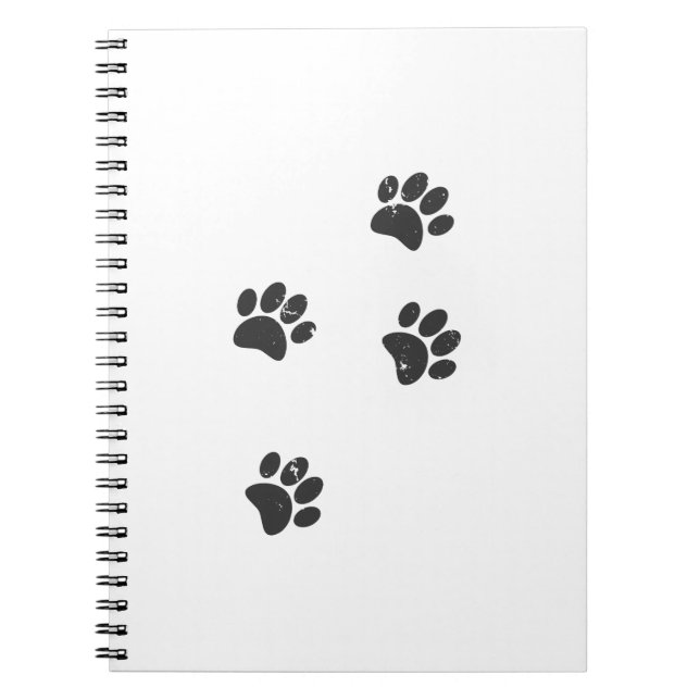 Caderno Espiral Traços de Pata Cachorro Distante (Frente)