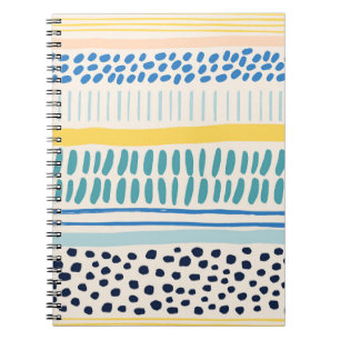 Caderno Espiral Traços de pincel: Abstrato diversão perfeita