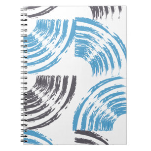 Caderno Espiral Traços modernos, legal, de abstrato azul moderno