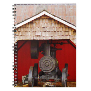 Caderno Espiral Tracter Antiquado com Vapor