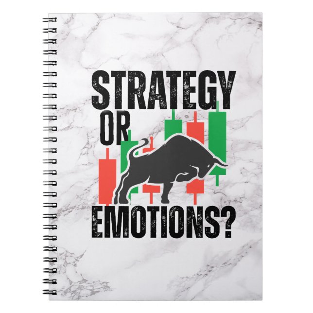 Caderno Espiral Trade Motivation | Bull market | Strategy | Marble (Frente)