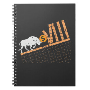 Caderno Espiral Trader Crypto Asset Trader Bull Trend Art