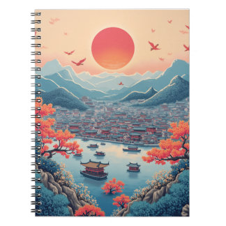 Caderno Espiral tradicional coreana