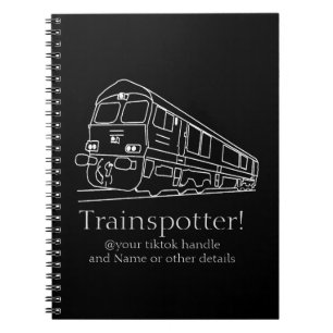 Caderno Espiral Trainspotter Classe 66 Comboios Ferroviários Diese
