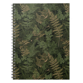 Caderno Espiral Traje de Camuflagem de Samambaia