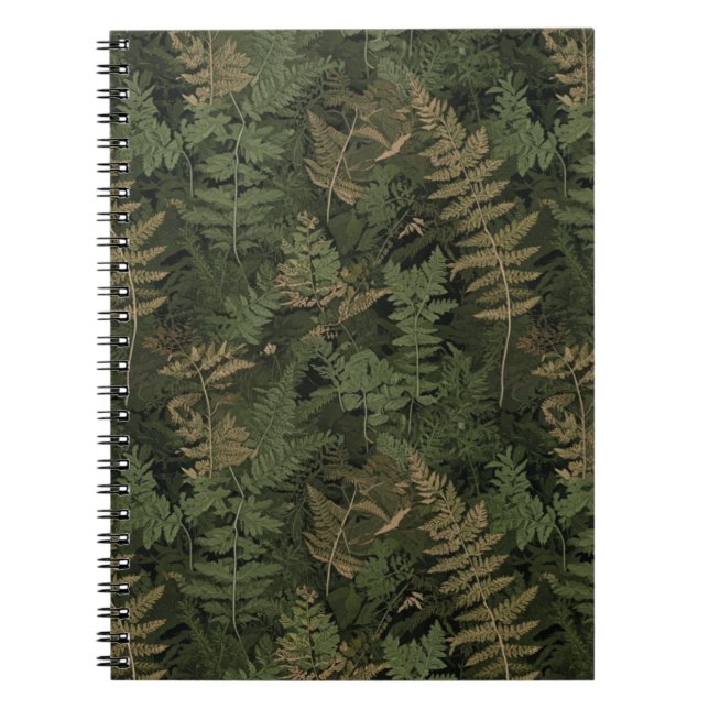 Caderno Espiral Traje de Camuflagem de Samambaia (Frente)
