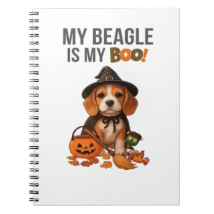 Caderno Espiral Traje de Halloween para Beagle Meu Beagle é Meu C