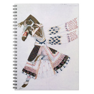 Caderno Espiral Traje o design de Le Dieu Azul, 1911 (cor