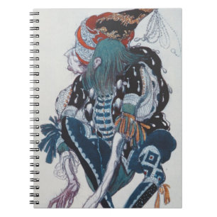 Caderno Espiral Traje o design para o Pageboy da fada má