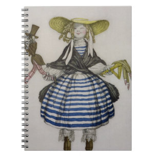 Caderno Espiral Traje para a menina do fantoche, do boutique Fant