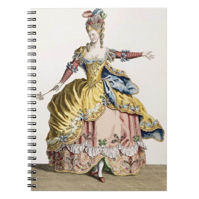 Caderno Espiral Traje para a rainha dos Sylphs no balé (Frente)