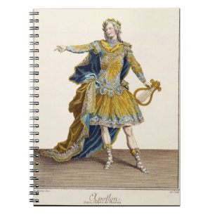 Caderno Espiral Traje para Apollo na ópera "Phaethon", engrav