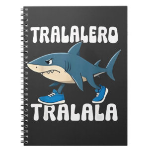 Caderno Espiral Tralalalero Tralala Funny Shark Meme