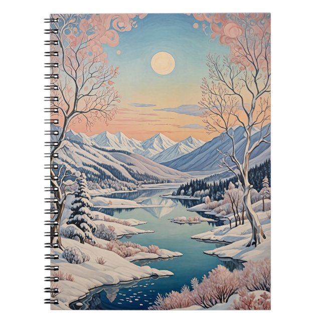 Caderno Espiral Tranquilidade do inverno (Frente)