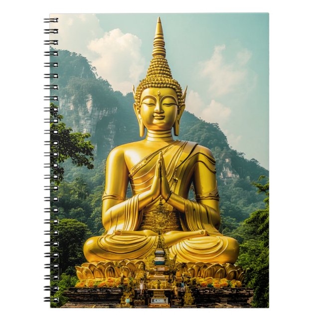 Caderno Espiral Tranquilidade Dourada (Frente)