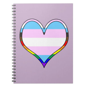 Caderno Espiral Trans Pride Heart Notebook