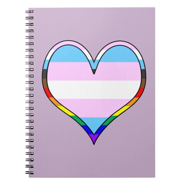 Caderno Espiral Trans Pride Heart Notebook (Frente)