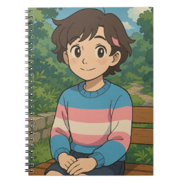 Caderno Espiral Transgender Flag Anime Person | LGBTQIA+ 