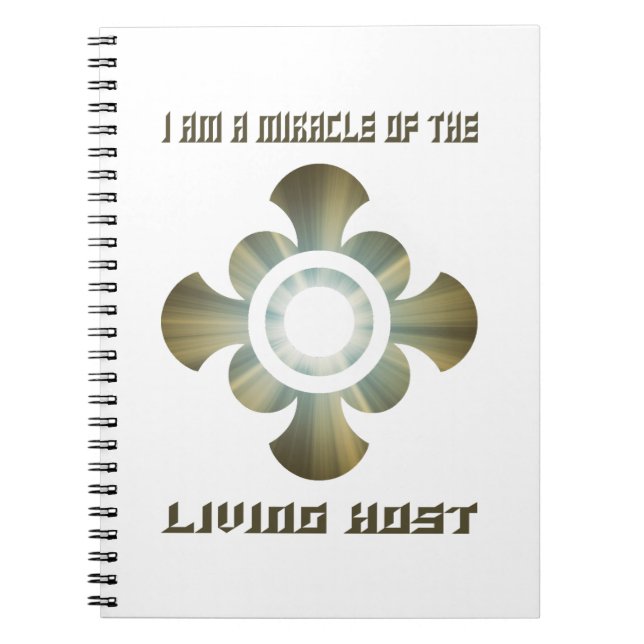 Caderno Espiral Transubstanciação no Santo Eucarista (Frente)