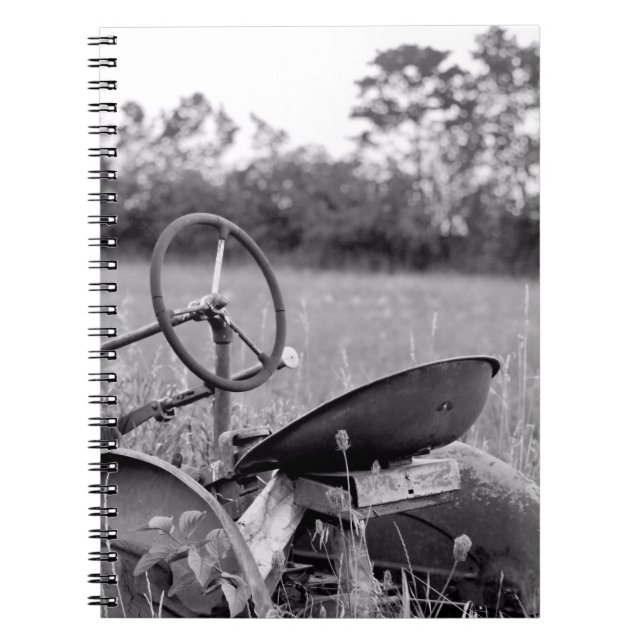 Caderno Espiral Trator de Grama Longa (Frente)