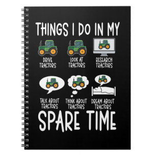 Caderno Espiral Tratores Farmantes Funny Trator Lover