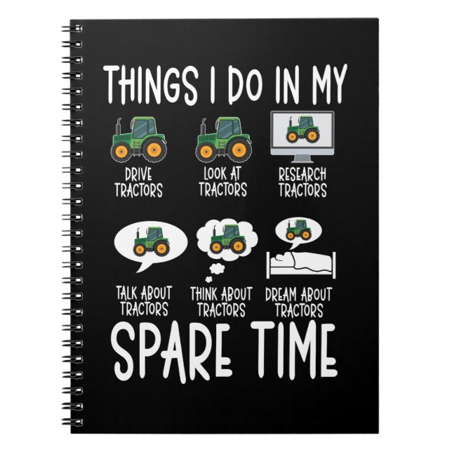 Caderno Espiral Tratores Farmantes Funny Trator Lover (Frente)