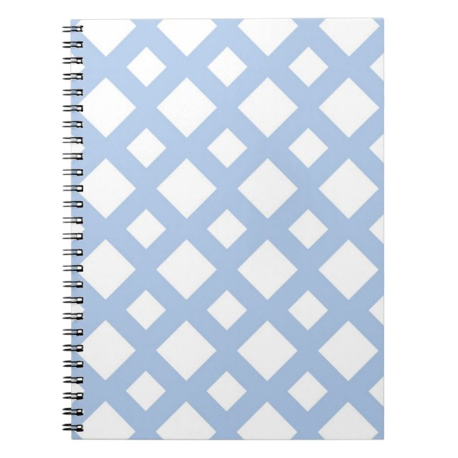 Caderno Espiral Trava azul clara em branco (Frente)