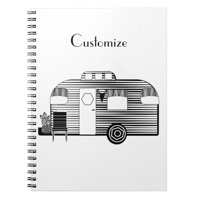 Caderno Espiral Traveler Camper Caravan Thunder_Cove (Frente)