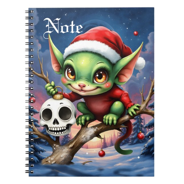 Caderno Espiral Travessuras Alegres – O Pequeno Elfo de Natal.  (Frente)