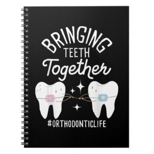 Caderno Espiral Trazendo Dentes Juntos - Ortodontista