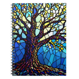 Caderno Espiral Tree of Life Shattered Glass Mosaic