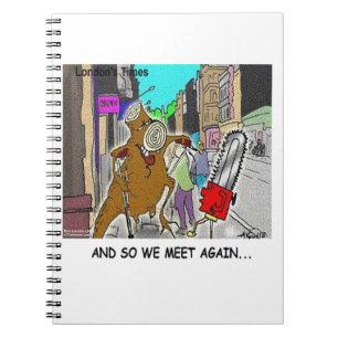 Caderno Espiral Treehugger Rick London Cartoon Engraçados