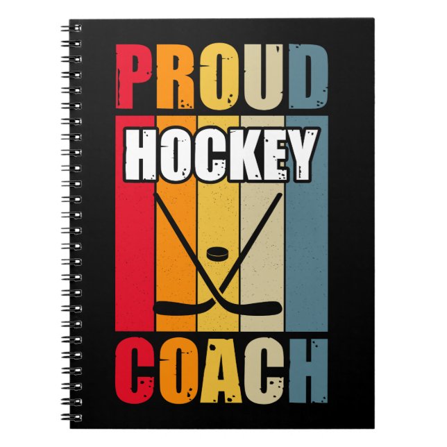 Caderno Espiral Treinador Colorido de Hockey (Frente)