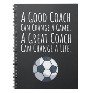 Caderno Espiral Treinador de Futebol Dando Ideias Obrigado Jogador