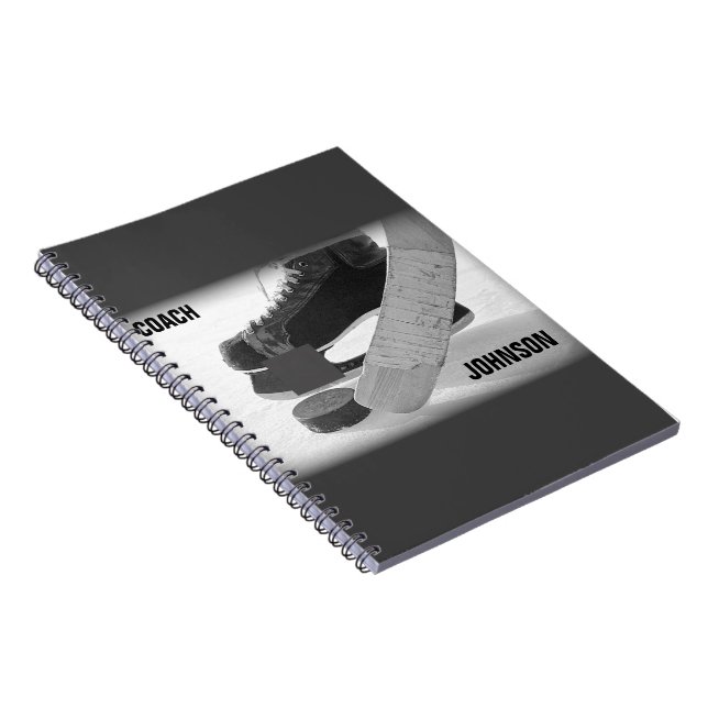 Caderno Espiral Treinador De Hóquei Em Gelo Obrigado (Lado Direito)