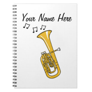 Caderno Espiral Treinador de Música Musical de Tenor Horn Brass Pe