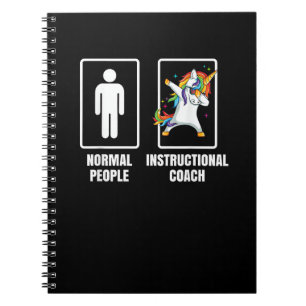Caderno Espiral Treinador Instrutivo do Unicorn em Dabbing Unicorn