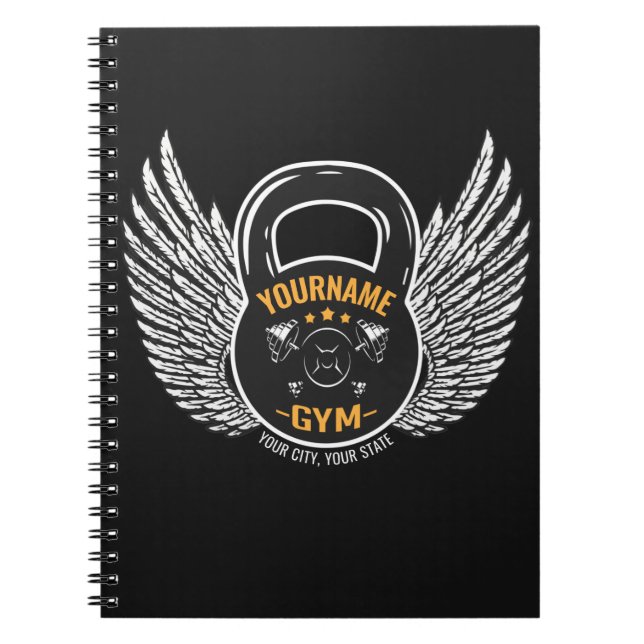 Caderno Espiral Treinador Personalizado de Malhações GYM Kettlebel (Frente)