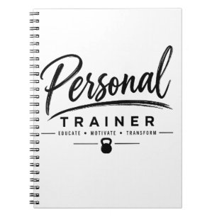 Caderno Espiral Treinador Pessoal Motivar Transformar Fitness