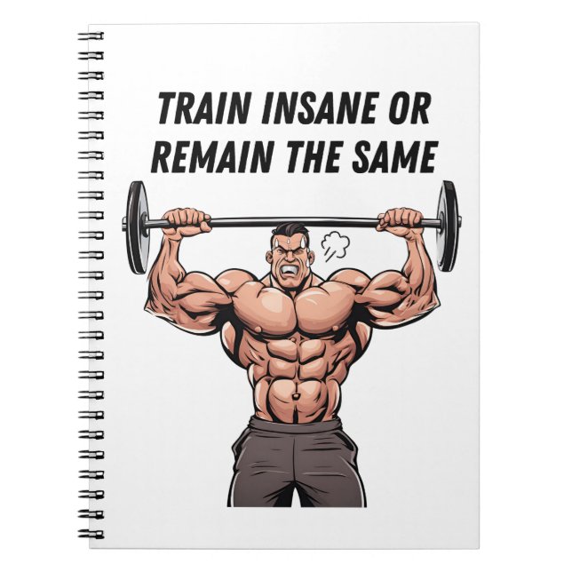 Caderno Espiral Treine Insano Ou Continue O Mesmo (Frente)