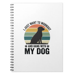 Caderno Espiral Treino e Passeio Com Meu Cachorro Vintage Amante d