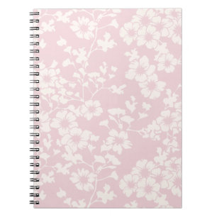 Caderno Espiral Trellis Floral - Rosa Bege