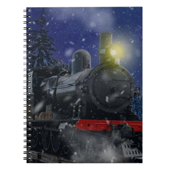 Caderno Espiral Trem de Natal na neve              (Frente)