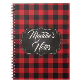 Caderno Espiral Trendy Buffalo Check Foto Personalizada