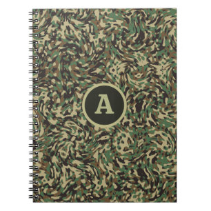 Caderno Espiral Trendy Camouflage - Carta Personalizada Verde