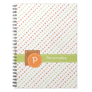 Caderno Espiral Trendy Monogramas - Listras Pontilhadas com Nome